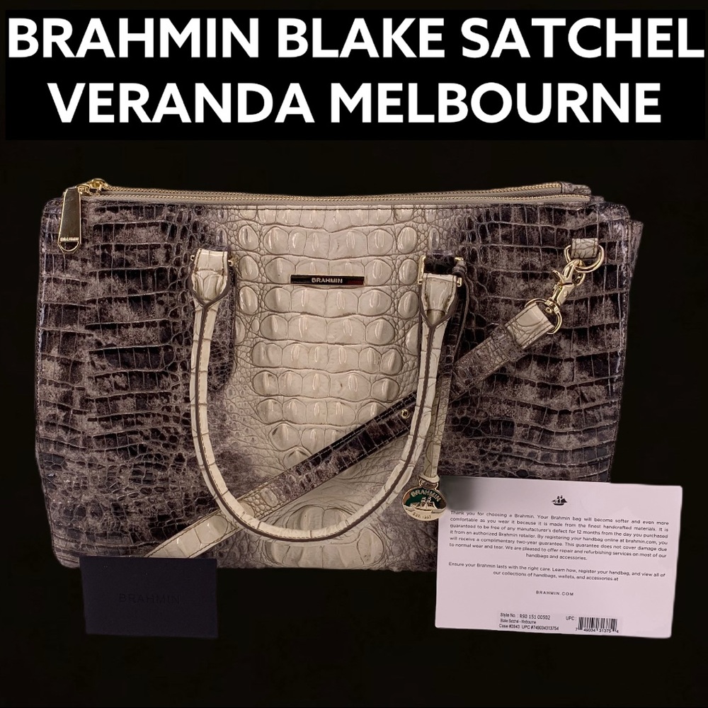 NWT BRAHMIN BLAKE SATCHEL VERANDA MELBOURNE